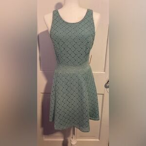 Vintage Mudd Sleeveless Lace Midi Dress in Teal